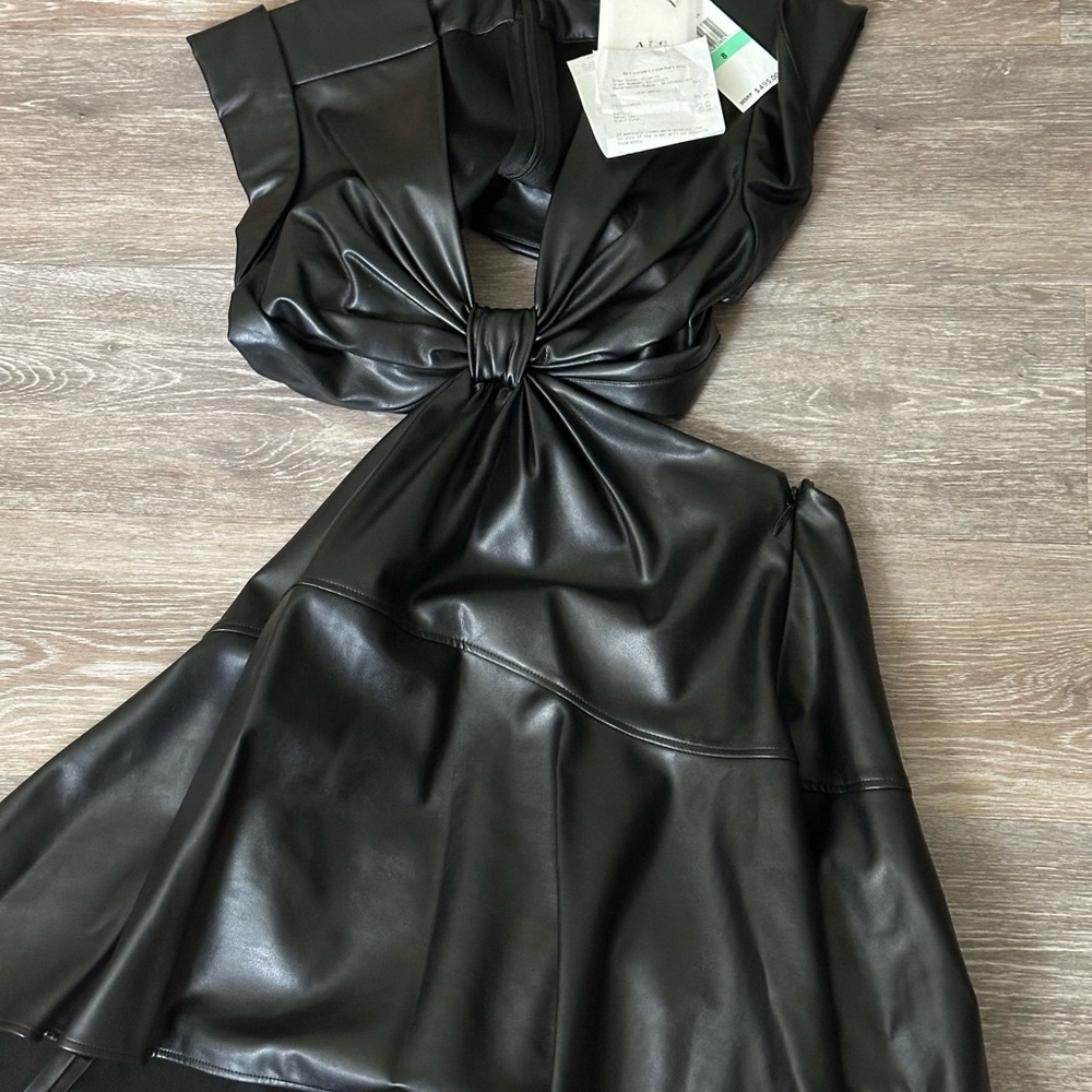 A.LC. Black Faux Leather Dress